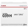 Canon Toner Nero 039H 0288C001 25000 Pagine Originale