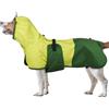 PUMYPOREITY Impermeabile per Cani Taglia Media, Giacca Antipioggia Capottino Poncho Coperta Impermeabile Cani Mantellina Antivento Pioggia Impermeabile Riflettente con Cappuccio(Verde, M)
