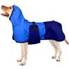 PUMYPOREITY Impermeabile Cane Taglia Grande, Giacca Impermeabile Mantella Antipioggia Cani Leggera Vestito Impermeabile Catarifrangente con Apertura per Guinzaglio(Blu, XL)