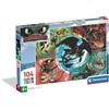 Clementoni - Puzzle per Bambini 104 Pezzi Supercolor, per Bambini 6+ Anni, Illustrazione con Personaggi dal Cartone Dragon Trainer, Idea Regalo, Made in Italy, 38x27 cm, 25035