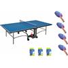 Garlando Tavolo Ping Pong Advance Indoor Blu COD.C-277I Garlando con 4 Racchette Thunder e 18 Palline In Omaggio