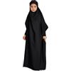 Generic Ragazza Musulmana Posa Abito in Tinta Unita Gonna Abito Abbigliamento per Bambini Arabi Vestito Bianco Comunione