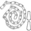 Irenwarl Catena di prolunga per poltrona sospesa, 100 cm, catena in acciaio inox, 304, catena in metallo per amache, sacchi di sabbia, con 2 moschettoni M6 (diametro 5 mm)