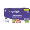 Schesir gatto tonnetto con manzo multipack 6 x 50 gr