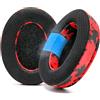 WC Freeze per Arctis Nova - Cuscinetti sostitutivi in gel di raffreddamento per tessuto ibrido per Arctis Nova Pro Wired, Nova 7, 5, 4, 3, 1 - Prodotto da Wicked Cushions | Red Camo