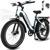 ECORUSH The ECORUSH ECO R3 Bicicletta Elettrica, Mountain Bike Con Pneumatici Grassi 26*4.0, Motore Brushless Ad Alta Velocità Da 250W, Batteria Integrata Da 48V 13AH, Bicicletta Elettrica Adatta Agli Adulti.