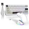 ATTACK SHARK x MAMBASNAKE X11 Mouse da Gaming con X60HE Tastiera Magnetica, Set Tastiera e Mouse Ultraleggero Senza Fili, BT/2.4G/Cavo, Attivazione Rapida, 8000 Polling Rate, 22000 DPI - Bianco