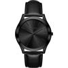 Burei, orologio classico da uomo al quarzo, quadrante grande con datario, cinturino in pelle morbida e cinturino in acciaio inox SM-13001-P01EYXG