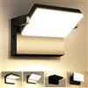 Kingwen 120W Applique da Parete LED Esterno Interno IP65 Impermeabile, Applique a parete rotante 360°3000K Bianco Caldo Esterno Moderno in Alluminio