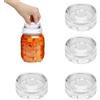 SZKKQKJ 4 pesi per fermentazione, pesi in vetro per fermentazione, diametro 7 cm, peso del barattolo di vetro per barattoli di conserve, fermentazione con ampia apertura