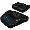 Flowen Cuscino Sedia Ufficio e Cuscino Auto Guidatore in Memory Foam HD per la Comodità e Sostengo del Coccige sul Sedile Seduta Ergonomica da Scrivania Studio/Gaming/Smart Working Cuscino Anatomico