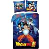 Halantex Dragon Ball Super Copripiumino Singolo 140x200 + Federa Goku Vegeta Beerus