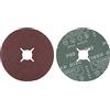 BGS technic 42027 - Set di dischi abrasivi in fibra di vetro, 10 pezzi Grana 60, ossido di alluminio, diametro esterno 125 mm