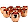 Zap Impex Moscow Mule Tazza in rame - Set di 8 - 100% bicchieri realizzati a mano in puro rame massiccio per uso alimentare - 16 oz vetro di rame da cocktail di alta qualità