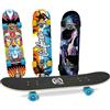 Teorema Giocattoli Teorema - Skateboard per Bambini e Principianti, Tavola in Legno Antiscivolo, Lunghezza 80cm, Ruote in PVC, Cuscinetti ABEC-7, Struttura in Alluminio, Portata Massima 100kg