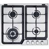 De Longhi PRONTA CONSEGNA - SPEDIZIONE IMMEDIATA Piano Cottura da Incasso 60 cm 4 Fuochi Gas Acciaio Inox Griglie in Ghisa De Longhi PFI 46 GH