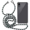 MyGadget Cover per iPhone XR - Custodia con Corda - Case con Cordino Trasparente Antiurto con Laccio | Tracolla - Practical Stylish - Nero Camouflage