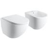 OMNIRES OTTAWA COMFORT coppia sanitari - bidet e WC sospeso, OTTAWACMWBM+OTTAWACMBIBM, OTTAWA COMFORT bianco opaco [WC > Set WC / Bidet]