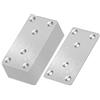HXJDAM 10 piastre forate in metallo, connettori piatti in acciaio inox, connettori per legno in metallo (80 x 40 x 2 mm), lamiera di collegamento, lamiera forata, piastra forata, legno