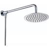 URPIZY Lussuoso soffione doccia a pioggia, 150 mm, in acciaio inox, quadrato, con braccio da parete da 400 mm e tubo flessibile da 1,5 m, per bagno, sistema doccia, effetto cascata, cromato moderno