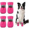 WEITAPYT 4 PCS Scarpe Cani Antiscivolo, Scarpe Estive per Cani, Stivali Estivi per Cane, Dotato di Nastro Riflettente, Adatto per Uso Interno Ed Esterno, Traspirante E Resistente all'Usura/Rosa 2