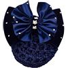 VASANA Fermaglio per capelli da donna, professionale, con fiocco, decorazione con strass, accessorio per capelli per infermiere, banche, operai, hostess, stile rapido (blu)