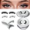 INSPUTOL Kit di ciglia magnetiche riutilizzabili con applicatore, 2 paia di ciglia finte dall'aspetto naturale, senza colla, impermeabili e facili da applicare/rimuovere (stile B + stile C)