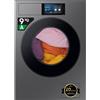 SAMSUNG - WF90F09C4SU3 Lavatrice Bespoke AI Home, Classe A, 9 Kg, 1400 giri, tecnologia AI Wash, touchscreen - Dark Silver Steel
