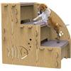 Generic Scale per animali domestici a soppalco - Scala per cani, rampa a 3 livelli, rampa per gatti antiscivolo, scala per cani da interni, adatta per cani di piccola taglia, gatti, facile da salire per letti