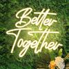 DAKABUKA Better Together,Segni al neon con luci LED bianche calde per matrimoni, doccia, decorazione da parete, fidanzamento, festa con interruttore dimmerabile, alimentazione USB da 5 V (37.1x33 cm)