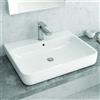 KAMALU Lavabo semi incasso rettangolare bianco | Litos-460