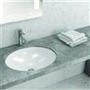 KAMALU Lavabo sottopiano ovale 51cm in ceramica bianca | Litos-S650
