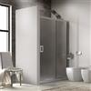 KAMALU Porta per doccia a nicchia 120cm altezza 180cm vetro opaco K410N