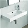 KAMALU Lavabo sospeso 70 cm con foro miscelatore a destra Litos-MN70
