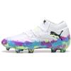 PUMA Scarpe da calcio FUTURE 8 ULTIMATE Brilliance FG da donna, Scarpe, Bianco/Fizzy Apple/Bright Aqua, 35.5
