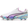 PUMA Scarpe da calcio KING ULTIMATE Brilliance FG/AG da donna, Scarpe, Bianco/Clyde Royal/Pure Magenta, 35.5