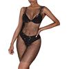 QWUVEDS Vestito a rete affascinante strass lucido vestito lavanderia pesce abito glitter, Nero , M
