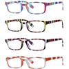 Eyekepper 4 Paia Occhiali da Lettura Le signore - Lettori di Design a Strisce Colorate per Donna Lettura +0.50