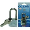 Potent Lucchetto Arco Lungo Ocean 2700Mb Ottone Arco Acciaio InoxChiavi 2 mm 50x81
