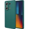 HAOYE Cover per Xiaomi Redmi Note 13 Pro 4G / Poco M6 Pro 4G, Custodia Protettiva Antigraffio Silicone Morbida TPU Ultra Sottile ma Resistente Case con Fodera in Tessuto. Verde scuro