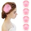 MWOOT 4 Pezzi Rosa Piuma Capelli Fermagli, Piuma Copricapo Capelli Accessori per Donne Ragazze, Perla Parrucca per capelli per Carnevale Costume, Sposa Matrimonio Festa Cosplay
