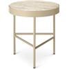 Ferm Living - Tavolino d'appoggio Marble - Beige - Travertino - Designer Trine Andersen