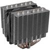 Mars Gaming MCPU-2T, Dissipatore CPU Doppia Torre, 6 Heatpipes HCT, TDP 280W, Ventola PWM 120mm Ultra-silenziosa, Multisocket Universale, Nero