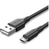 Watio Wave Cavo USB - Cavo USB 2.0 tipo A a micro USB da 1,5 m, colore nero, compatibile con dispositivi elettronici, trasmissione dati efficiente. *