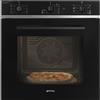 SMEG SF64M3S1PZB FORNO A 60CM 9F NERO FUNZ. PIZZA COTTURA VAPORE