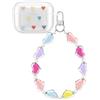 kwmobile Custodia Cuffie Wireless in Ear Compatibile con Sony LinkBuds S Case - Cover Auricolari - Braccialetto Kawaii Porta Cuffiette - Trasparente/Multicolore