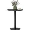 HOMCOM Tavolo da Cucina Rotondo per 2 Persone dal Design Moderno in Acciaio, Ø60x72 cm, Nero | Aosom Italy