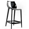 BELLELLI DESIGN Sgabello Cucina Moderno in Policarbonato Mahi Mahi - Nero Lucido - H 66