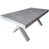 Tavolo GALLIPOLI in legno nobilitato finitura beton allungabile 180×100 cm - 480×100 cm (Gambe X)