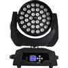 SHEHDS 36x18W LED Zoom Wash Testa mobile Pulsante di illuminazione Versione RGBWA + Colore UV per Matrimonio discoteca discoteca